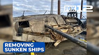 Oregon Columbia Co partner to remove 9 sunken ships from the Columbia River [upl. by Perni]