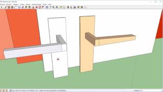 deurklink maken in sketchup [upl. by Lanta]