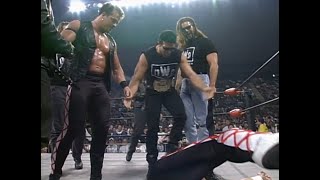 Eric Bischoff NWO Promo Marcus Bagwell turns on tag partner Scotty Riggs to join the NWO WCW [upl. by Hoffer]