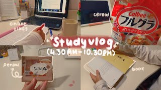 eng MỘT NGÀY HỌC ONLINE CỦA MÌNH  dậy lúc 4h30 sáng học penpal  study vlog  jawonee [upl. by Bea]