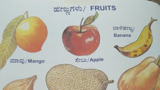 Learn fruit names in Kannada Hannugala hesaru in kannada  Fruits  Hannugalu  ಹಣ್ಣುಗಳು [upl. by Lanctot]