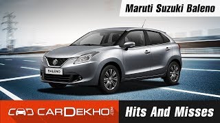 Maruti Suzuki Baleno Hits and Misses  CarDekho [upl. by Nonnel]