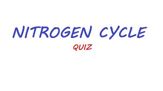 Nitrogen cycle  IGCSE  MCQs [upl. by Tugman]