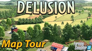 GREAT MAP FOR BIG EQUIPMENT  DELUSION 🚜 MOD MAP TOUR 🗺️ GRAINMAN TRAVELS ✈️ [upl. by Yul]