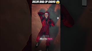 Decor bhai op shayri 😱 freefire decorgeming [upl. by Ravaj]