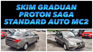 PROTON SAGA STANDARD JET GREY MC2 SKIM GRADUAN [upl. by Ahsillek]