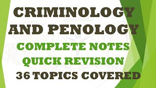 criminology and penology lawnotes law exam legal BALLB [upl. by Assenyl361]