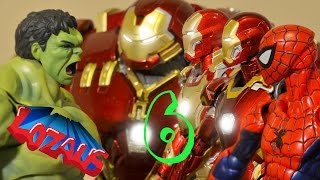 IRONMAN STOP MOTION Part 6 with SUPER HEROES SPIDERMAN HULK amp HULKBUSTER [upl. by Essilem985]