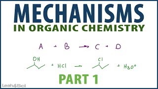 Intro to Orgo Mechanisms Nucleophilic Attack and Loss of Leaving Group [upl. by Ahsia]