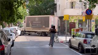 Truck manoeuvring at Frenkel street Tel Aviv [upl. by Neelasor]