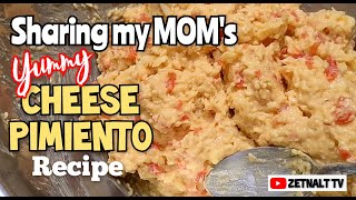 SHARING MY MOMs YUMMY CHEESE PIMIENTO RECIPE  Recipe 1 [upl. by Kciredohr]