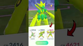 ✨ Shiny MEGA SCIZOR Family vs Leader CLIFF in Pokemon GO [upl. by Oiciruam]