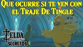 Secretos y Trucos de Zelda Breath of the Wild 74  Que ocurre si te ven con el traje de Tingle [upl. by Enomad]