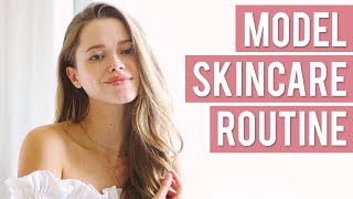 GRWM in NYC  Model Skincare Routine [upl. by Desberg]