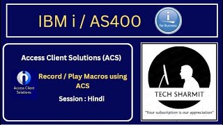 IBMi AS400  Macros in ACS  access client solutions  as400 tutorial beginners hindi  ibmi [upl. by Rockafellow]