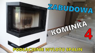 PODŁĄCZENIE WYLOTU SPALIN z kominka narożnego [upl. by Airtina]