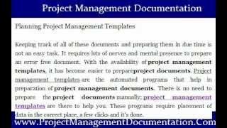 Planning Project Management Templates [upl. by Ahcorb]