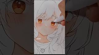 drawing fanart anime girl  watercolor painting  step by step visit my channelanimedrawing [upl. by Ahsiaa]