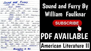 The Sound and the Fury Novel By William Faulkner  All Important Questions [upl. by Luise]