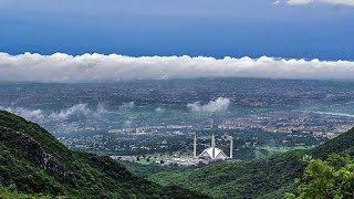 VIEW OF SHAH FAISAL MOSQUE FROM DAMAN E KOH ISLAMABAD PAKISTAN [upl. by Abdul]