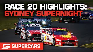 Race 20 Highlights  Bunnings Trade Sydney SuperNight  Supercars 2021 [upl. by Volkan]