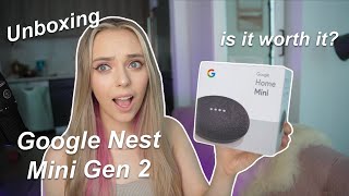 Unboxing the Google Nest Mini Gen 2  Is it worth it [upl. by Dnomsed]