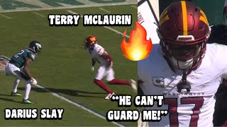 Terry McLaurin Vs Darius Slay 🔥👀 WR Vs CB Commanders Vs Eagles 2023 highlights [upl. by Dee Dee]