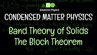 Condensed Matter Physics  Band Theory of Solids  The Bloch Theorem [upl. by Redienhcs]