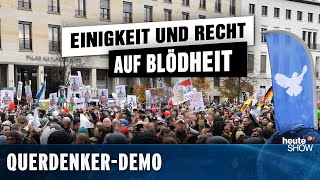 QuerdenkerDemo in Berlin CoronaDiktatur oder doch nur Einbildung  heuteshow vom 20112020 [upl. by Salsbury]