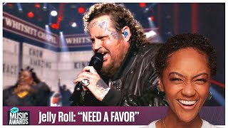 FIRST TIME REACTING TO  Jelly Roll Performs “NEED A FAVOR” [upl. by Lusty]