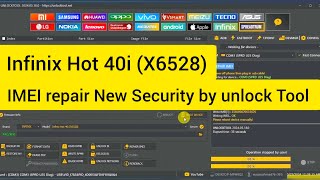 Infinix Hot 40i X6528 IMEI repair May 2024 New Security by unlock tool [upl. by Ibob]