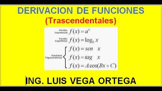 Derivación de funciones Trascendentales [upl. by Inafets116]