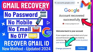 How to Recover Gmail Account without Phone Number and Recovery Email 2024  Gmail Account Recovery [upl. by Assedo690]