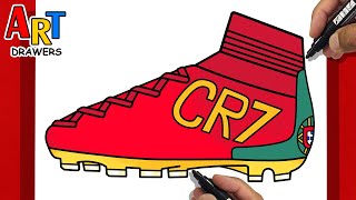 How to Draw Cristiano Ronaldo BOOT PORTUGAL  CR7  UR · Cristiano [upl. by Leimaj545]