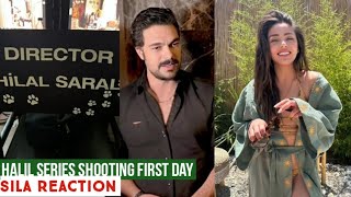 Halil Ibrahim Ceyhan Series Shooting first day Sila Turkoglu Reaction [upl. by Medrek]