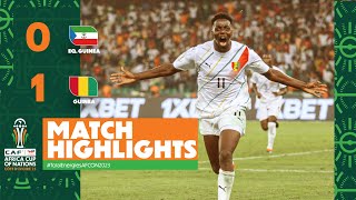 HIGHLIGHTS  Equatorial Guinea🆚 Guinea  TotalEnergiesAFCON2023  Round of 16 [upl. by Nutter]