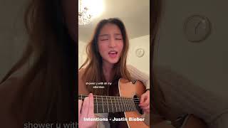 intentions by justin bieber  sally kim  cover justinbieber singing muisc [upl. by Benildis]