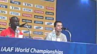 Yuriy Borzakovskiy After Bronze Medal at 2011 World Championships 800m [upl. by Lorola194]