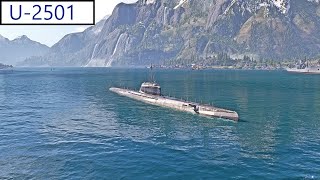 World of Warships mit A 613 Uboote U2501 GermanDeutschGameplay [upl. by Ahselef]