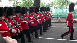 Queens Guard Marching From Buckingham Palace [upl. by Milas]