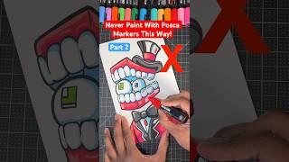 Never Draw With Posca Markers This Way 😡 Drawing art shorts [upl. by Eimmac598]