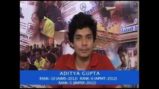 Aakash AIIMS Results 2012Aditya GuptaTop Ranker AIR10 [upl. by Male]