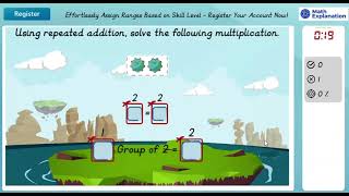 Multiplication as repeated addition 2s  Math Explanation [upl. by Dachia]