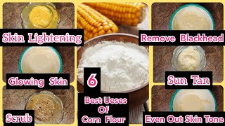 6 Corn Flour Face Pack For Skin Lightening  Glowing Skin  Remove Black head amp Sun Tan [upl. by Yragerg515]