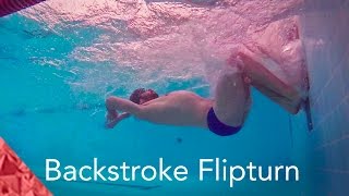 How to do a backstroke flipturn Improve your swimming technique [upl. by Lancey]