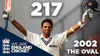 Rahul Dravid Hits 217 at The Oval  England v India 2002  Highlights [upl. by Etneciv]