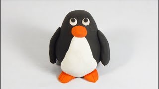 Cómo hacer un pingüino de plastilina paso a paso fácil explicado arcilla polimérica [upl. by Aset664]