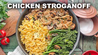 Skillet Chicken Stroganoff  The Weeknight Recipe You Need [upl. by Trever]