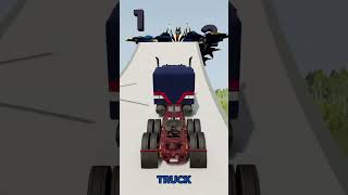 Cars vs 20 Optimus Prime🤖🔥 Transformers BeamNG l Cars Jump Test BMW Audi Mercedes Tesla Porsche [upl. by Adnilreb26]