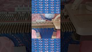 easy beautiful openwork pattern on a knitting machine lace knitting pattern knittingmachine [upl. by Cadal]